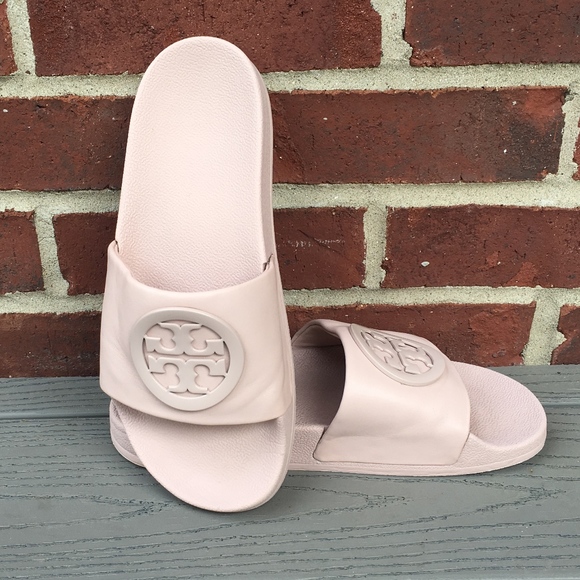 tory burch lina slide silver